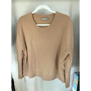 VINCE Lace-Up Cashmere Sweater